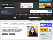 Tablet Screenshot of isixsigma.com